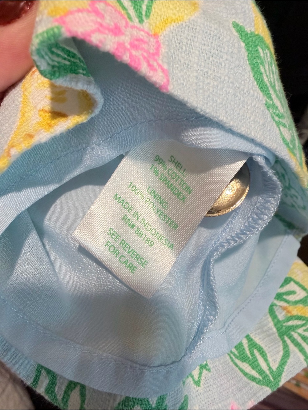 Lilly Pulitzer Kalinara Skirted Romper "Bluette Make Lemonade" - Picture 3 of 3